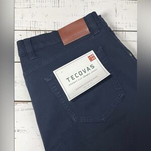 NWT Tecovas Straight Cut Comfort Jeans 40 x 34 Dark Blue Stretch Dad Western